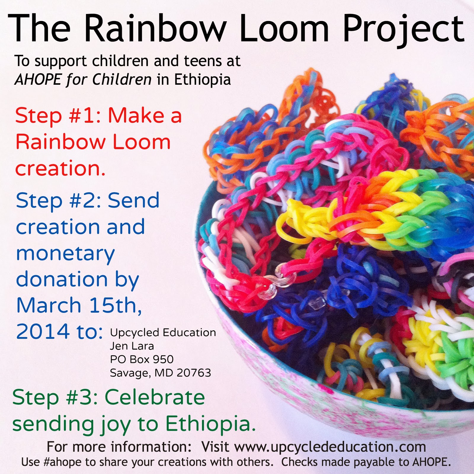 Upcycled Education Rainbow Loom Project