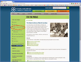 North Carolina State Archives MARS Online Catalog