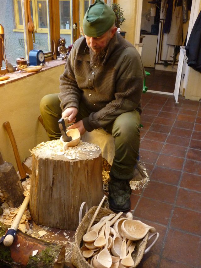 Spoon Carving First Steps Carving a Snow goose Kuksa...