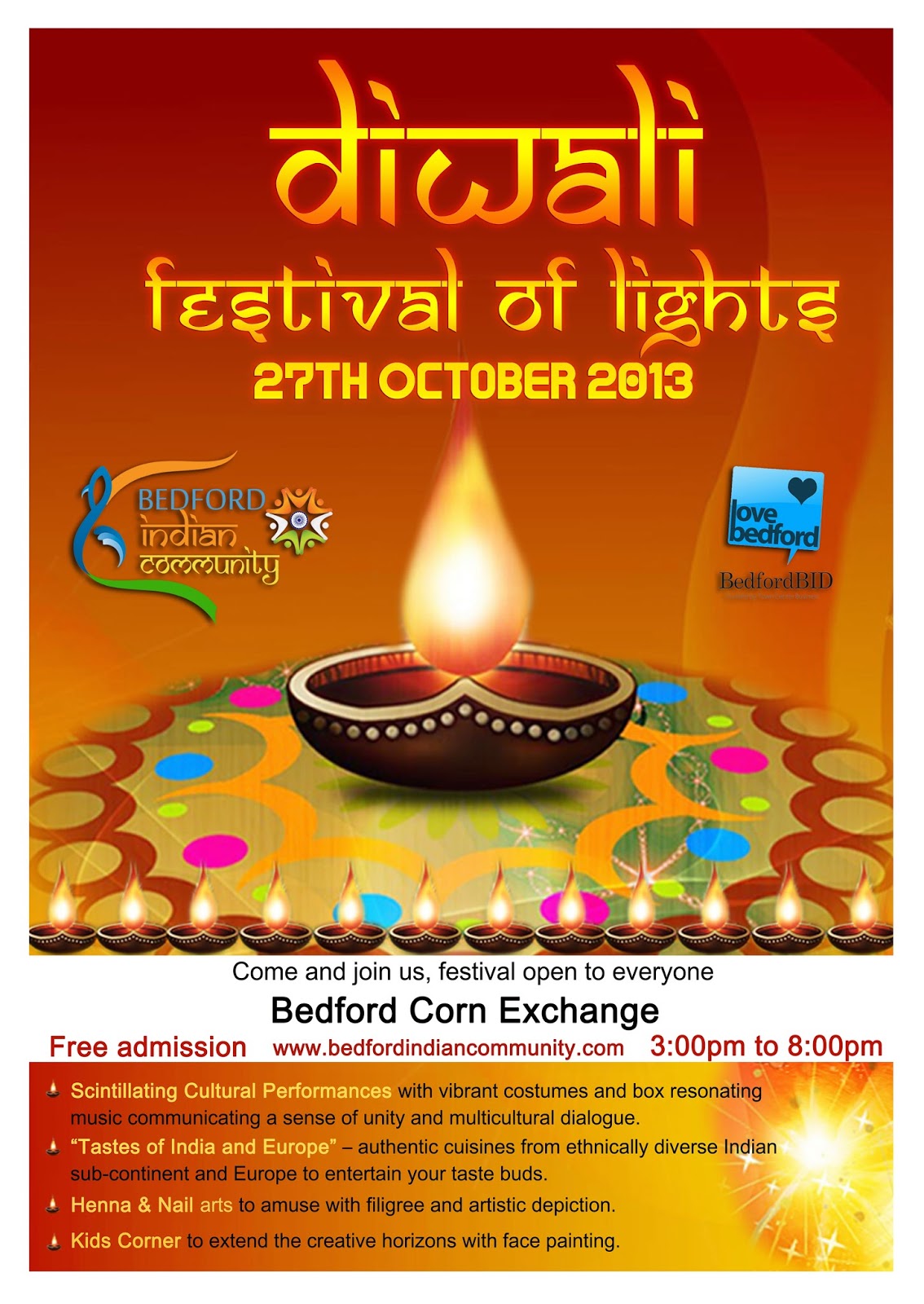 sabizuk bedford diwali festival uk flyer