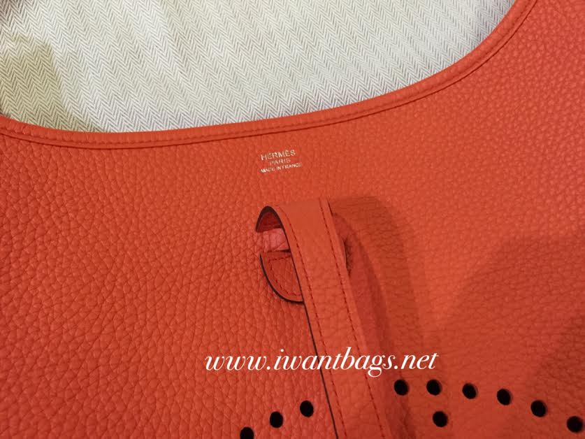 hermes orange evelyne iii  