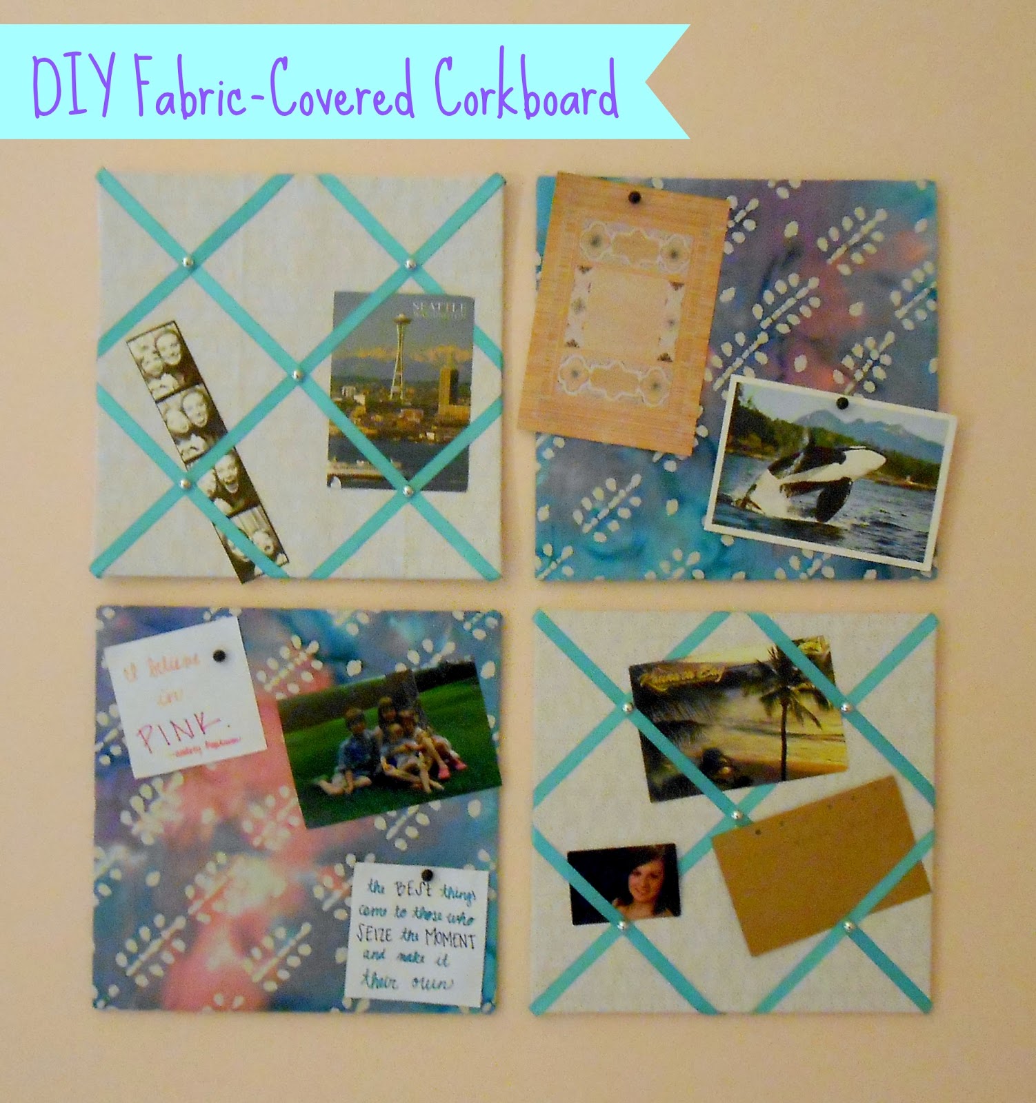 Me, Myself, Malia DIY FabricCovered Cork Boards