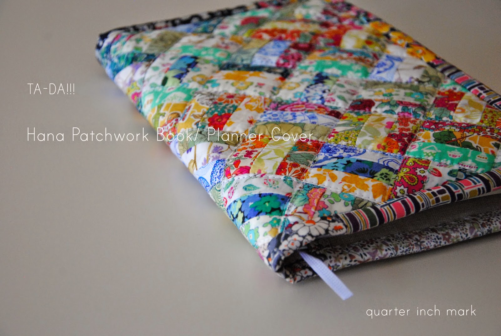 1/4" mark Tutorial Hana Patchwork Book/Planner Cover