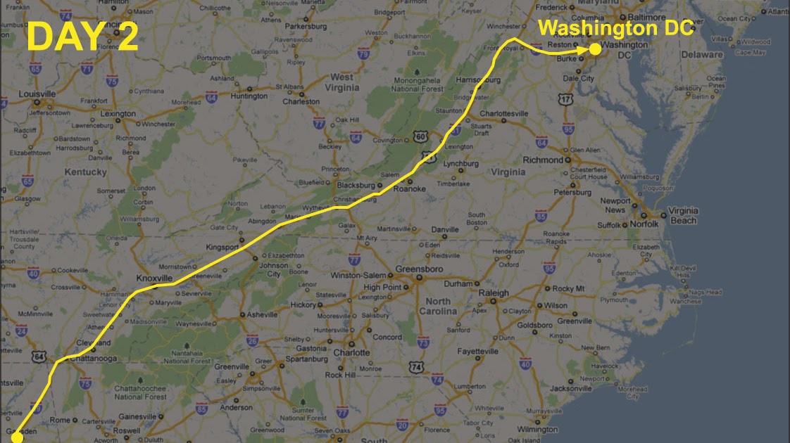 Daniel & Julie's East Coast Trip Day 2 Drive to Washington D.C.