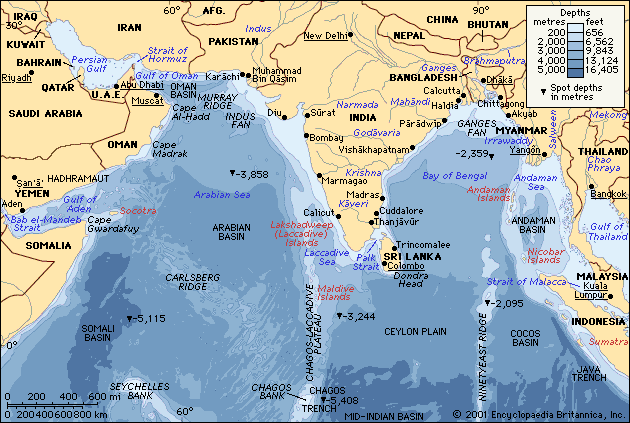 Laccadive Sea Map