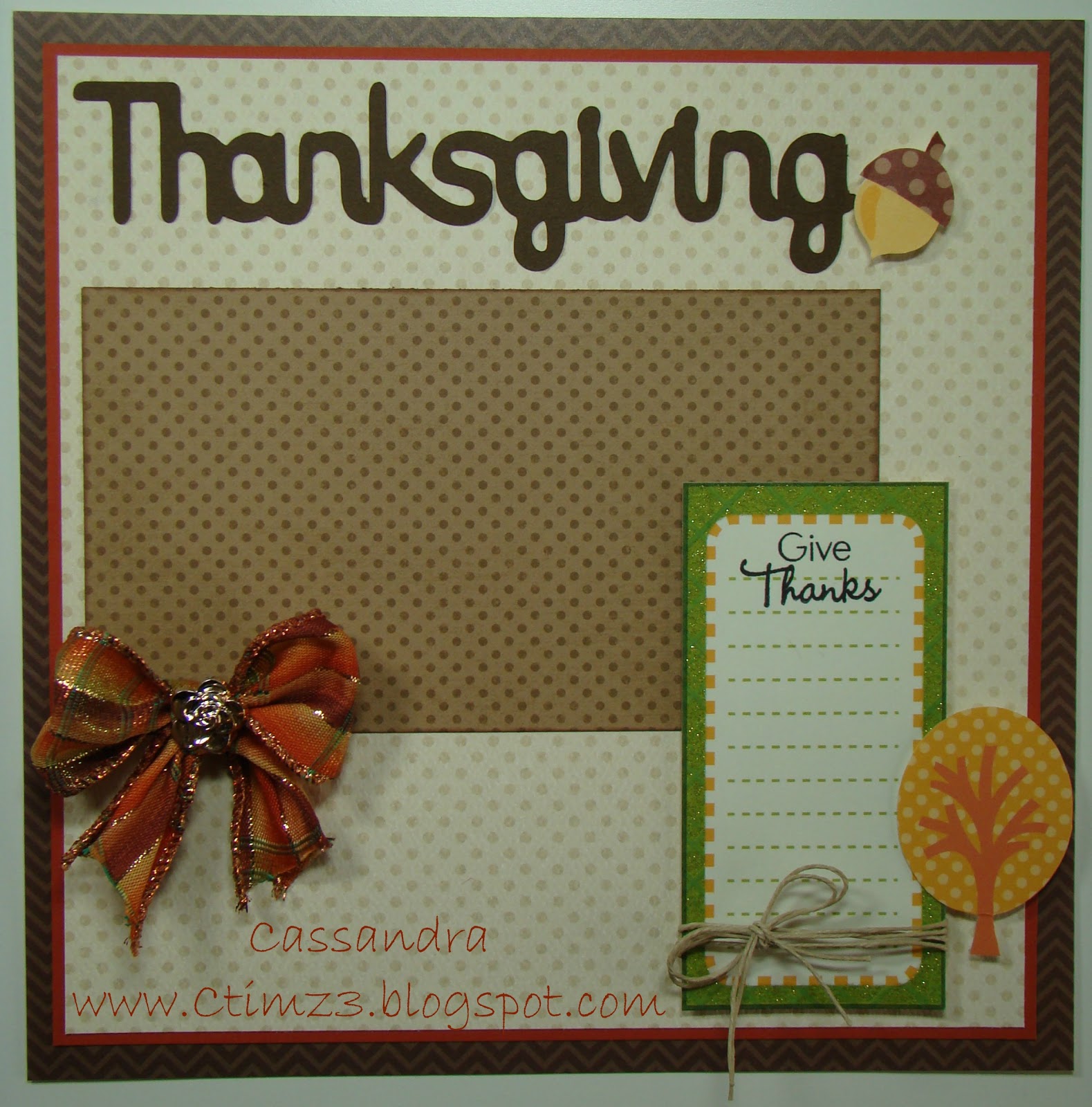 Obsessed with Scrapbooking Thanksgiving Day Memories