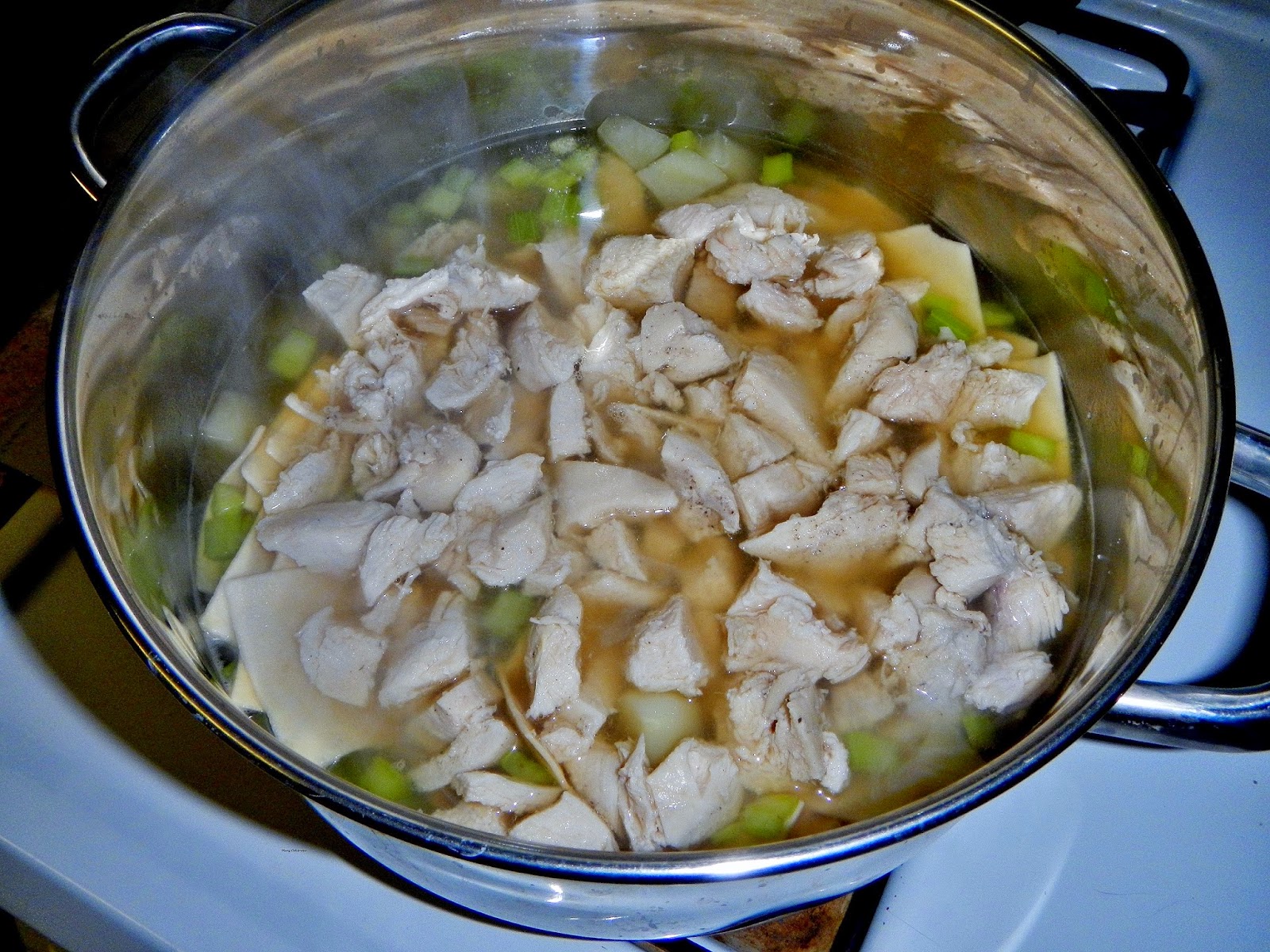 Food Adventures of a Comfort Cook Amish Pot Pie Done Up by An English.