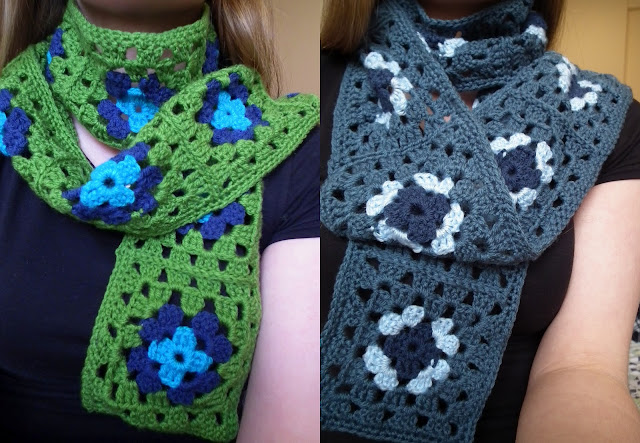 granny square scarfs granny square scarfs