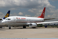 Air Malawi's 737-300 stored in Joburg