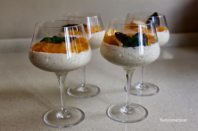 Arroz Con Leche Con Melocotón En Almíbar
