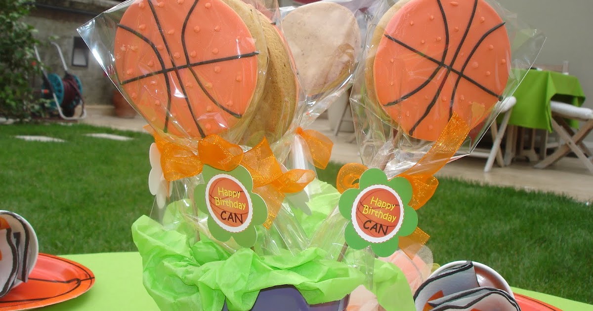 konsept pasta Basket topu temalı kurabiyeler