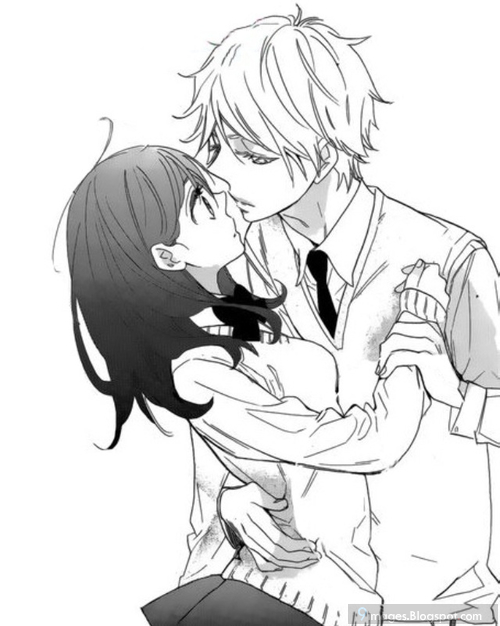 9 Images: anime girl and boy holding hand cople kiss love