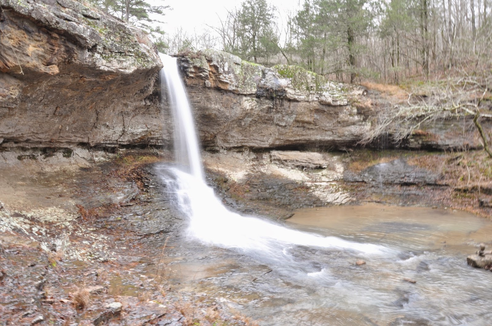 Rick's Hiking Blog White Oak Creek Falls Polyfoss area, Arkansas Ozarks