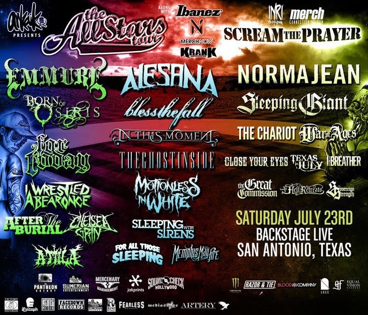 San Antonio Rocks THE ALL STARS TOUR at Backstage Live, Sat. July 23rd
