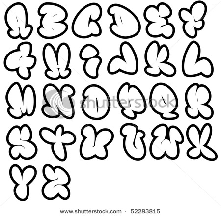 Graffiti Tatto on Graffiti Art Alphabet Letters In Black And White From A To Z