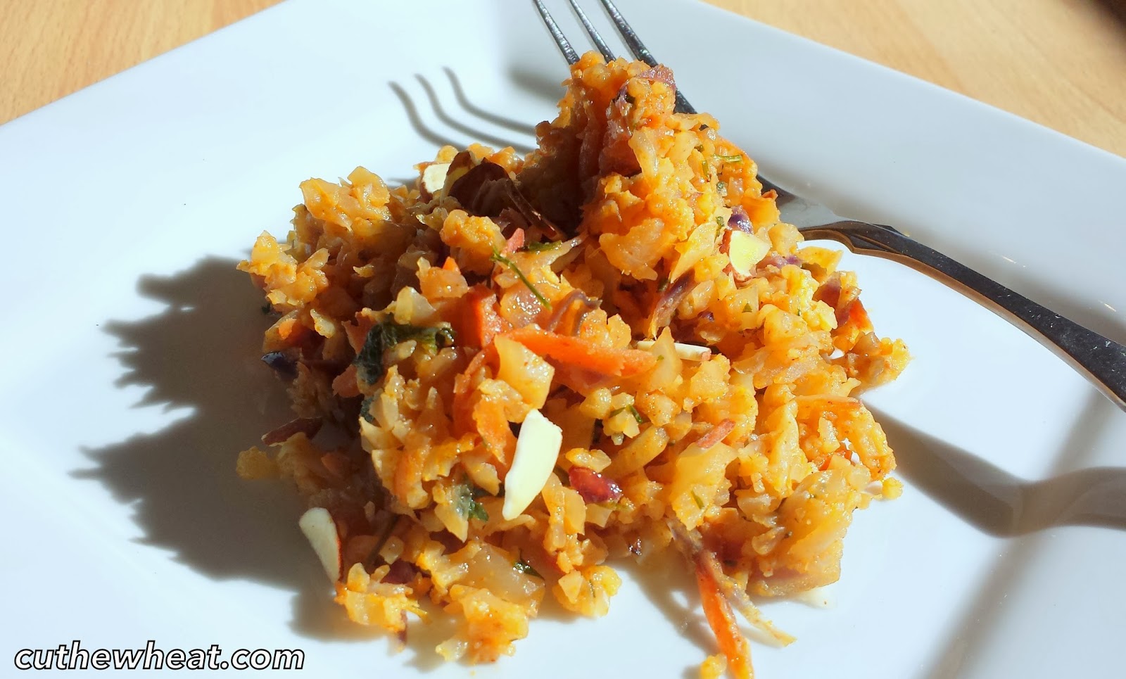 Low Carb Vegetable "Rice" Pilaf Cut The Wheat