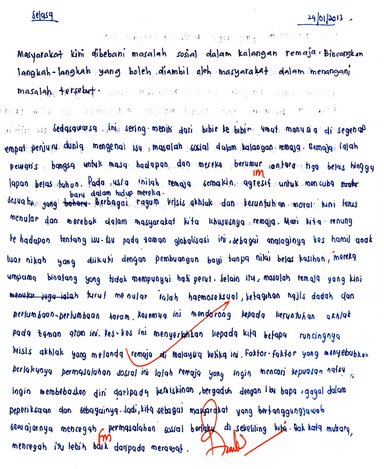 Karangan spm contoh pendek Contoh Karangan