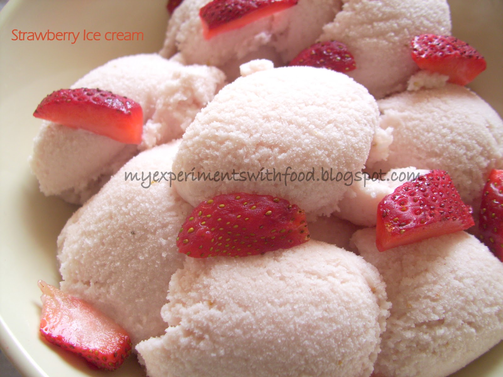 My Experiments With Food Strawberry Ice Cream
