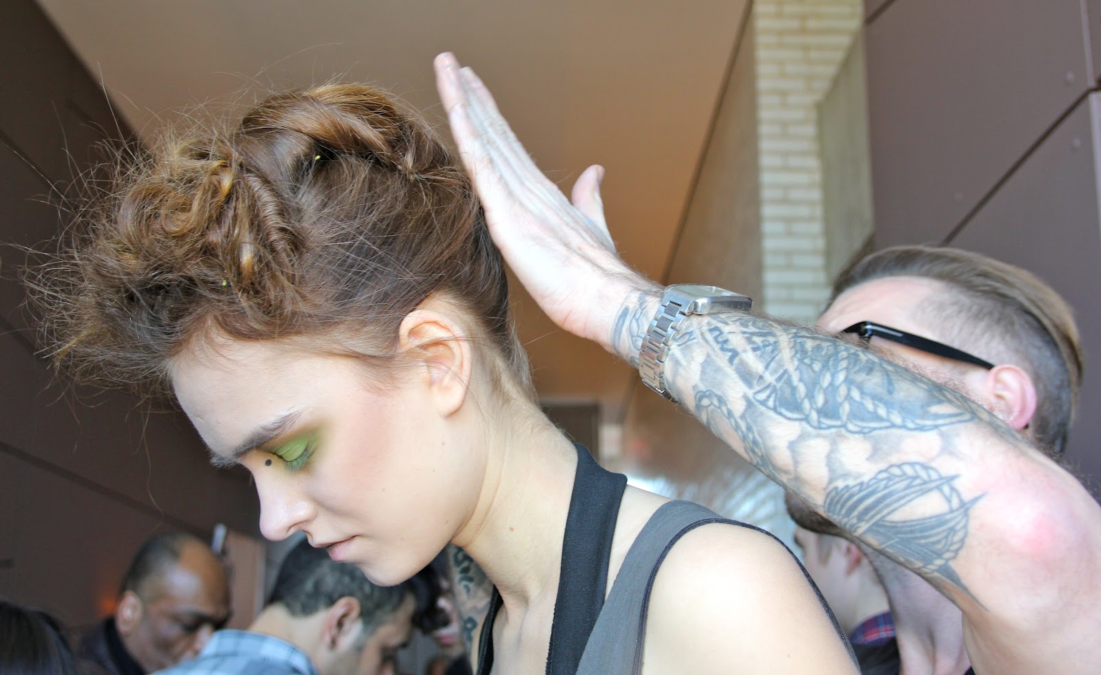 Backstage Beauty Hair Make Up Nails Katie Gallagher Fall 2012