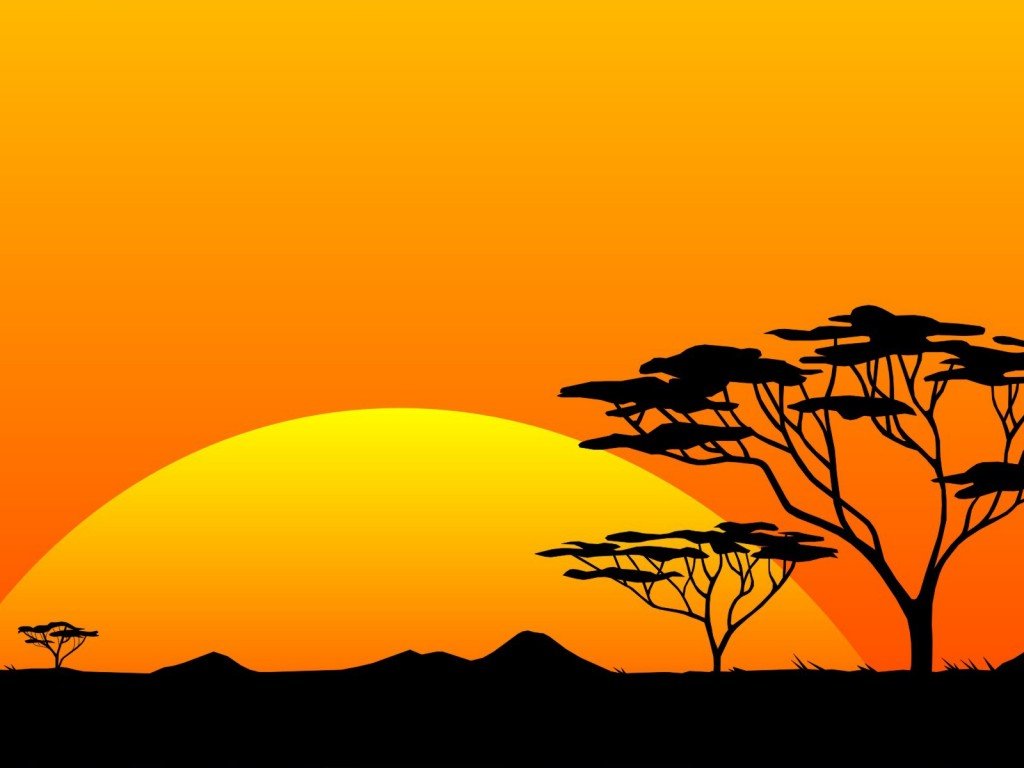 Atardecer en la sabana - Imagui
