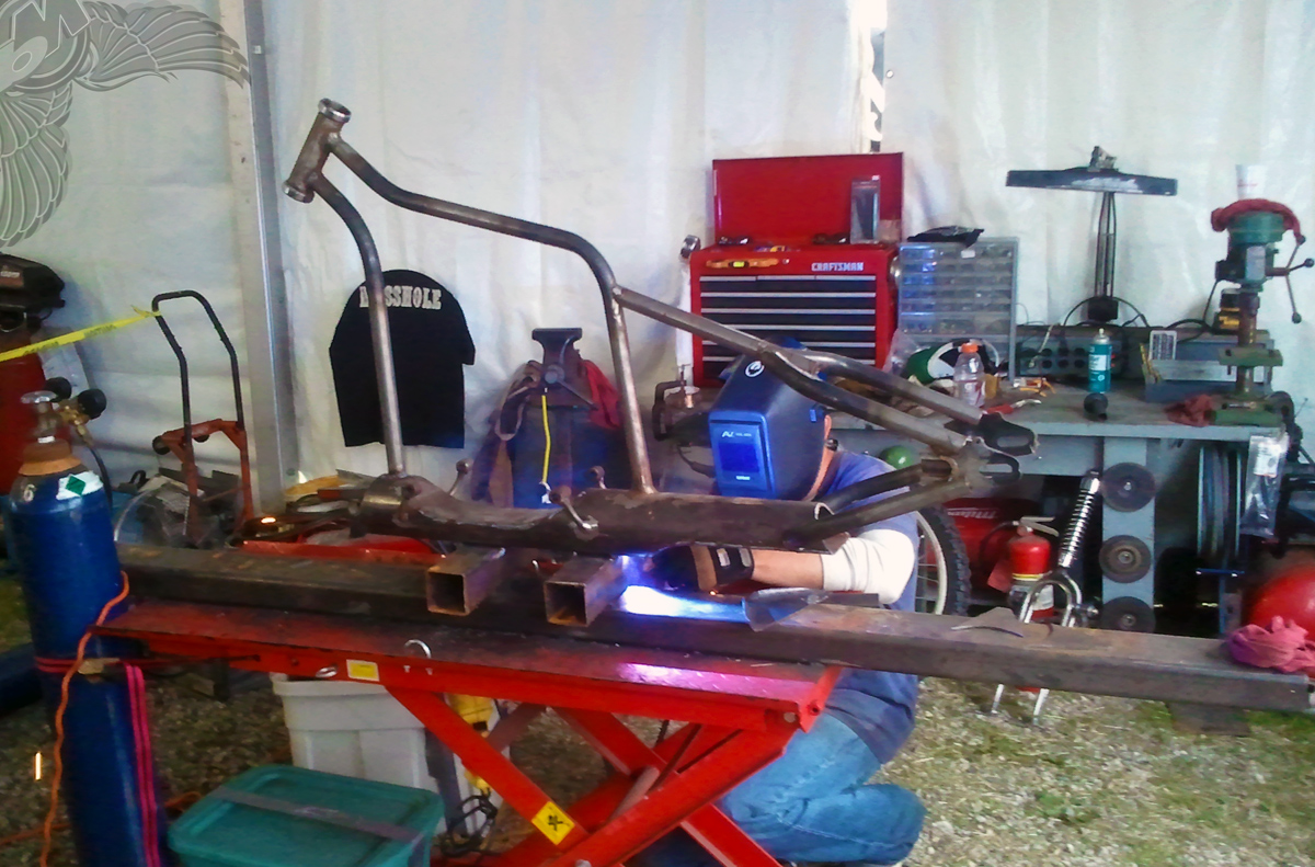 xs400 metric chopper welding fame | masshole moto