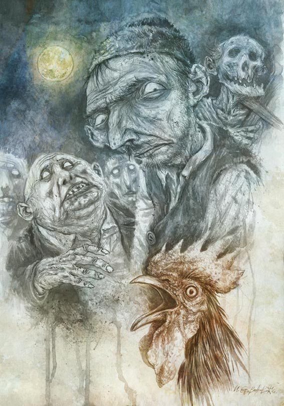 EDGE ART WHEN THE ROOSTER CALLS DEAD...