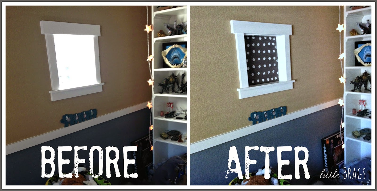 Little Brags How To Inexpensively Cover Little Decorative Windows