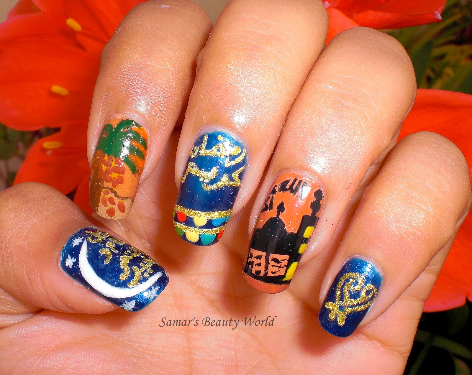 Samar's Beauty World Ma participation au concours Nail Art " Ramadan