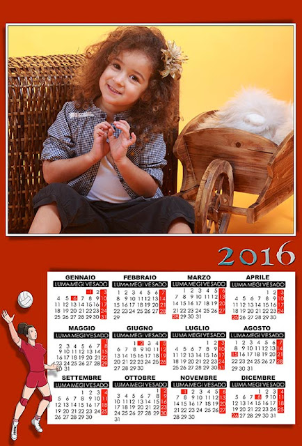 maschere per calendari 2016