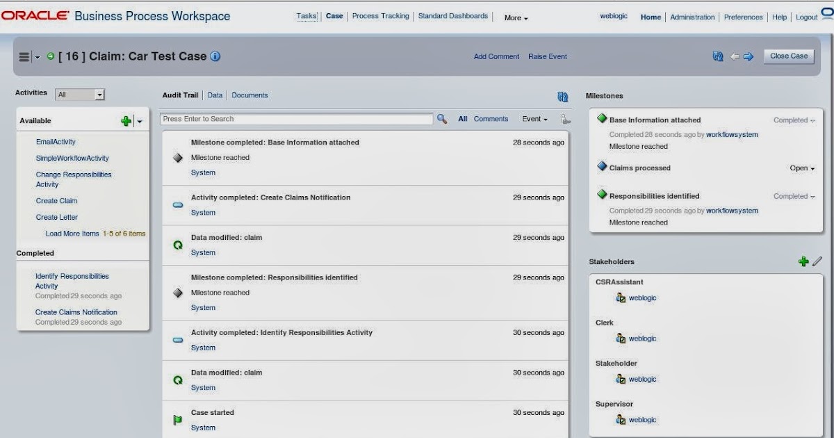 Inside BPM and SOA Install the new User Interface for Oracle Case