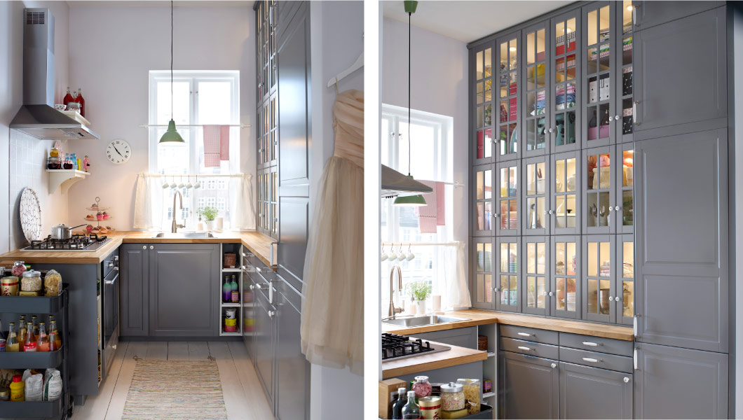 Decoración Fácil: La mejor distribución para una cocina estrecha.
