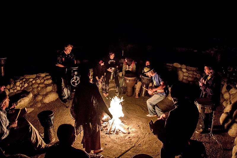 Rolling on a Historical Drumcircle