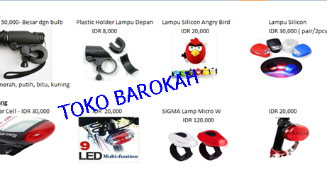 Toko Sepeda Barokah Batam: Lampu Accessories