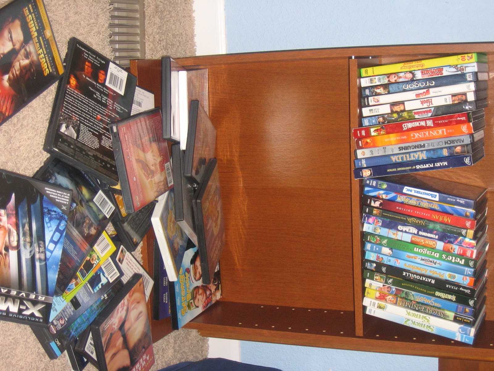 One Mom's Reality How to organize DVDs