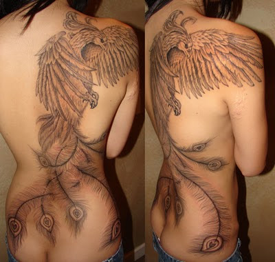 phoenix tattoo back