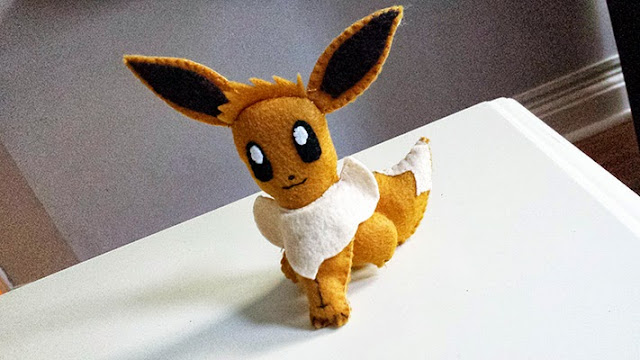 How to Make an Eevee Pokemon plushie tutorial