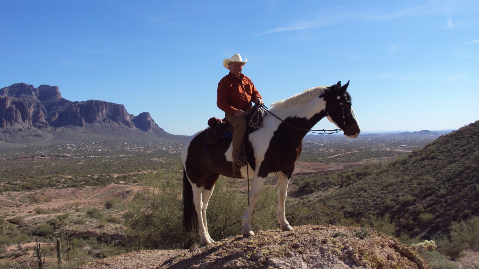 Camping and Horses Another Cliff ride over looking Mesa & Apache Junction