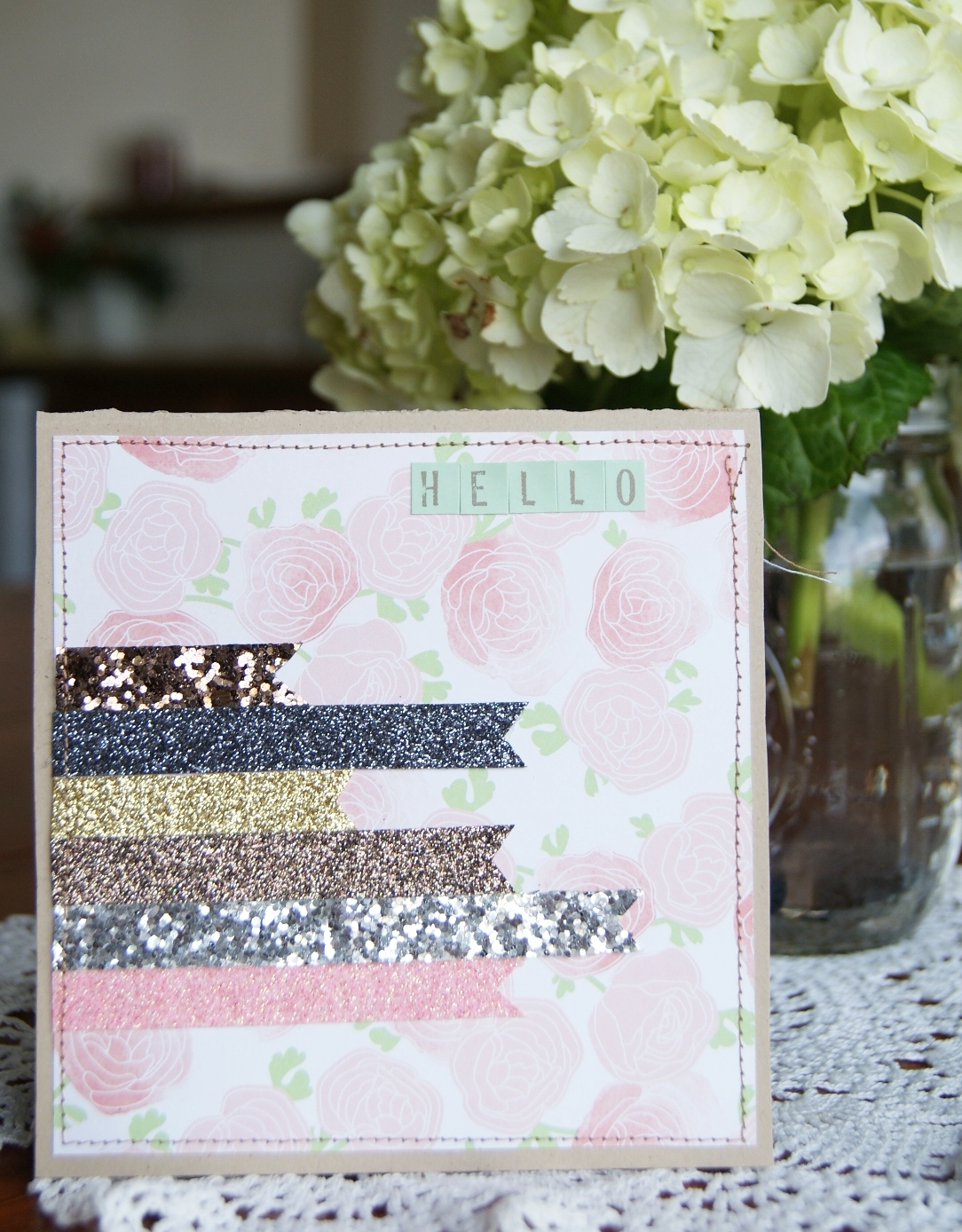 Awesomeness of Crafting Made with American Crafts Glitter Tape.