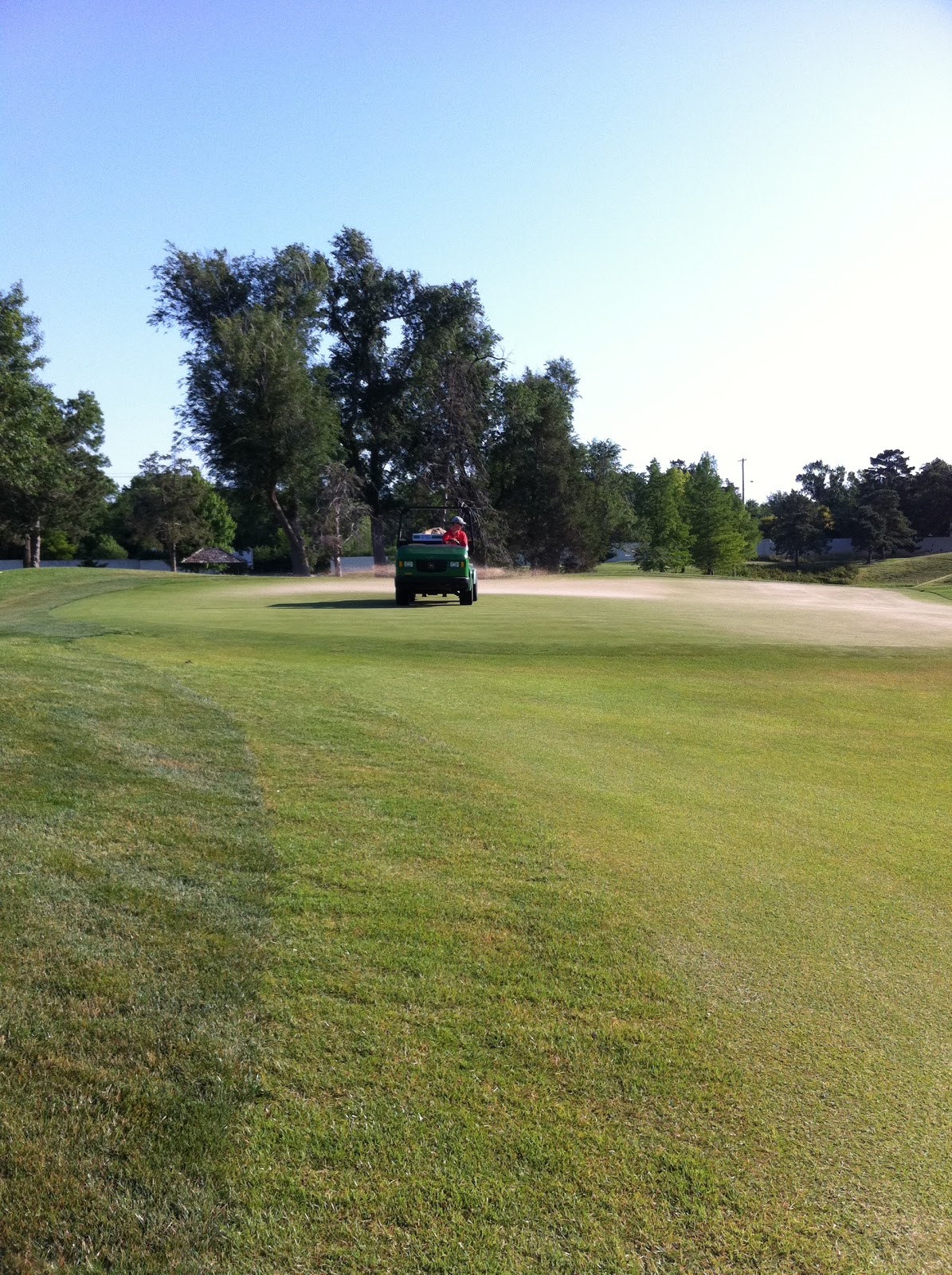 Wichita Country Club Golf Course Management Topdressing Greens