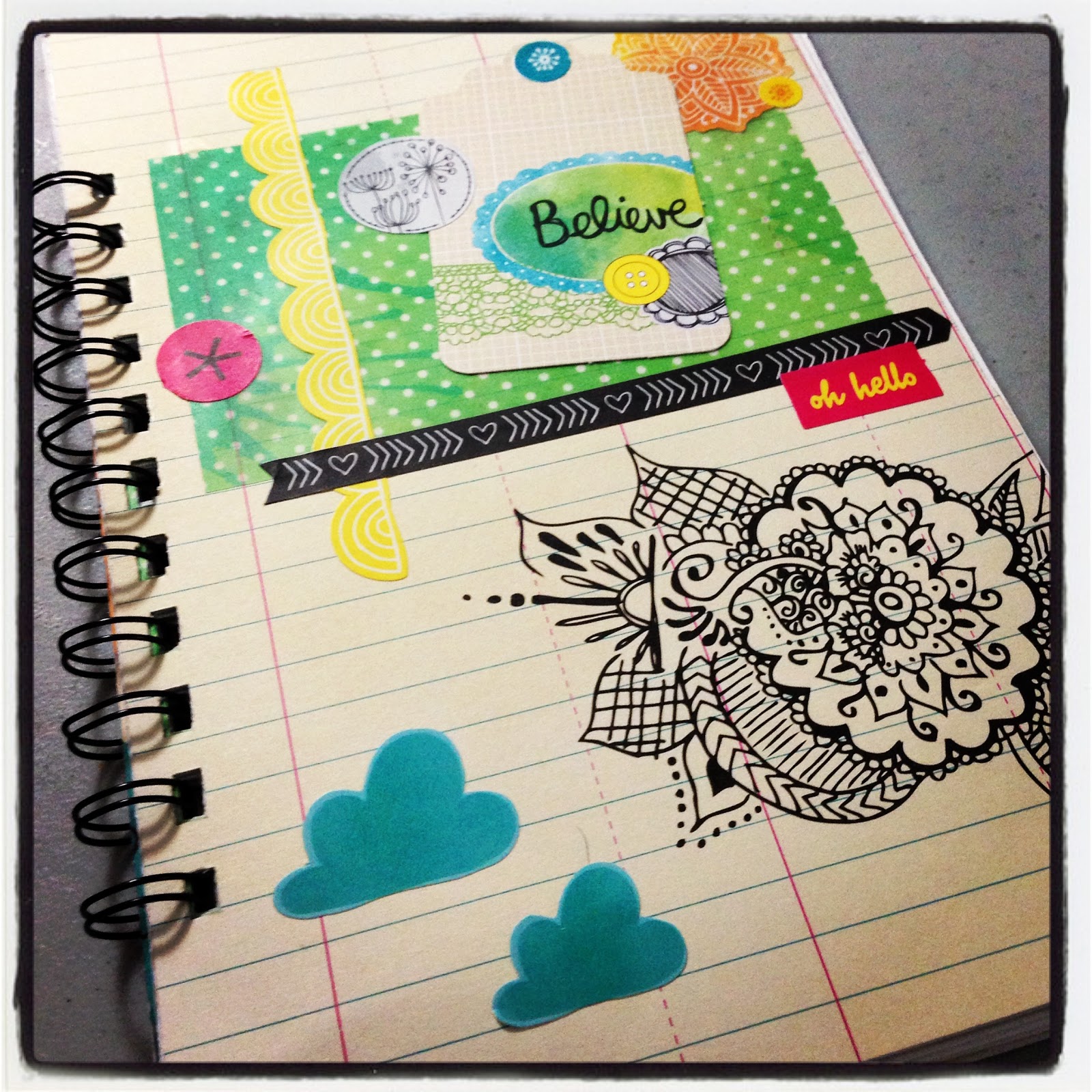 Mrs Crafty Adams DIY Blog Planner using free printables, scrapbook paper, and a BindItAll