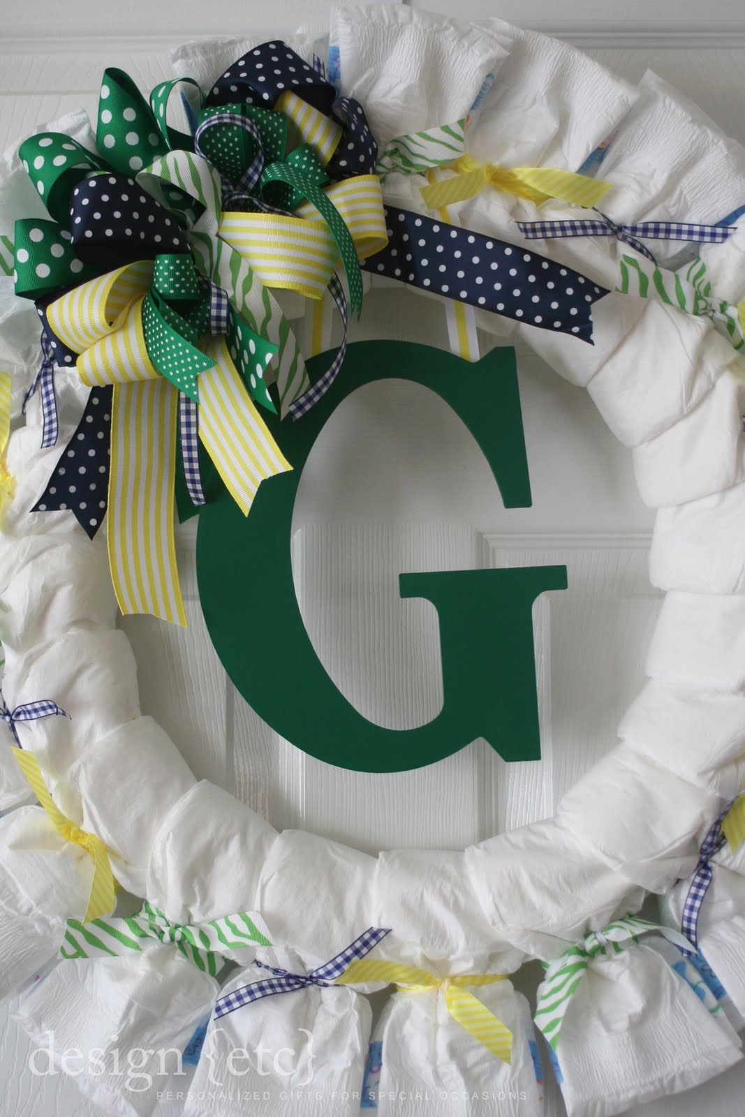 The Link Home diaper wreath