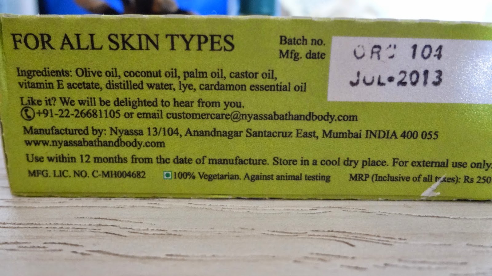 REVIEW Nyassa Olive Oil Cardamom Soap The Fleamarket Queen