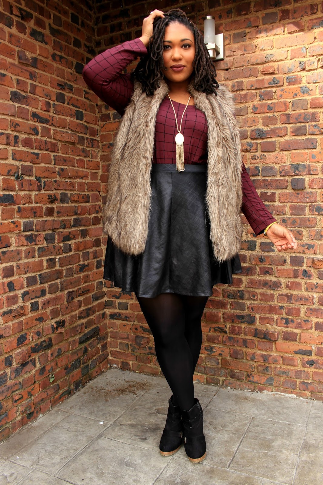 how to style a faux fur vest a thick girls closet plus size faux fur vest