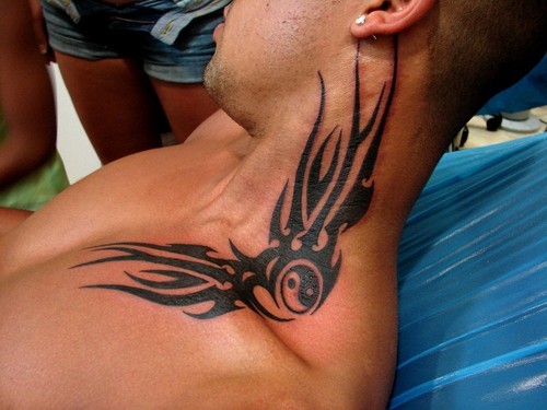 tattoos for men on neck back. tattoos for men on neck back. The Dream Neck and Back Tattoos The Dream is