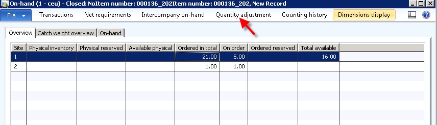 counting of inventory on hand in ax2012 finance and operations inventory counting