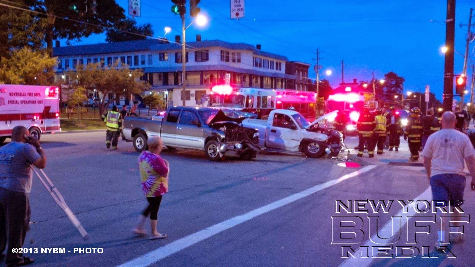 New York Buff Media Monticello FD on scene of a motor vehicle