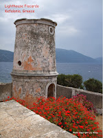 Lighthouse near Fiscardo on the island Kefalonia in the Ionian Islands of Greece. Copyright  Liz Alvey 2013