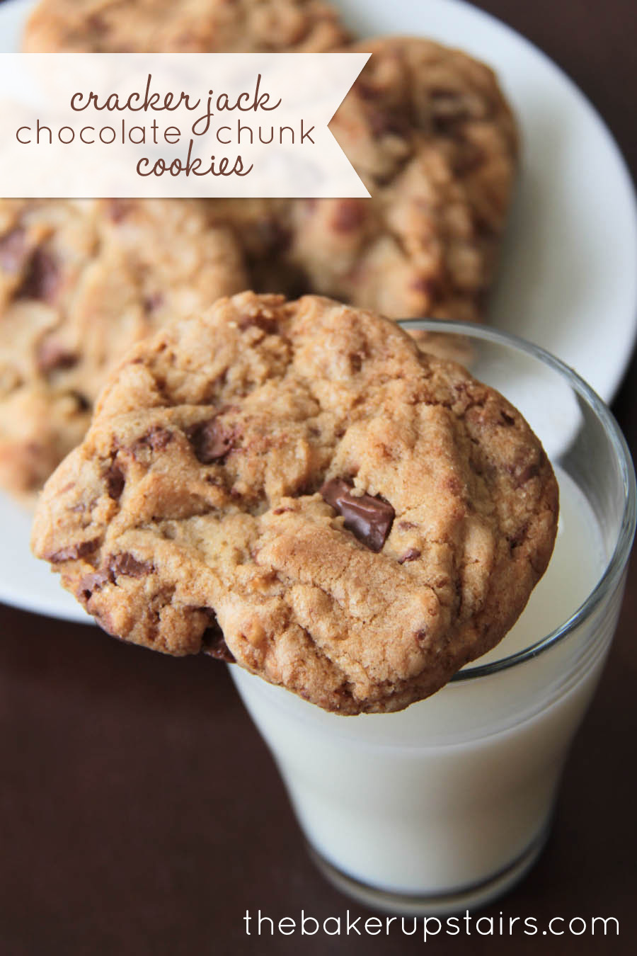 The Baker Upstairs cracker jack chocolate chunk cookies