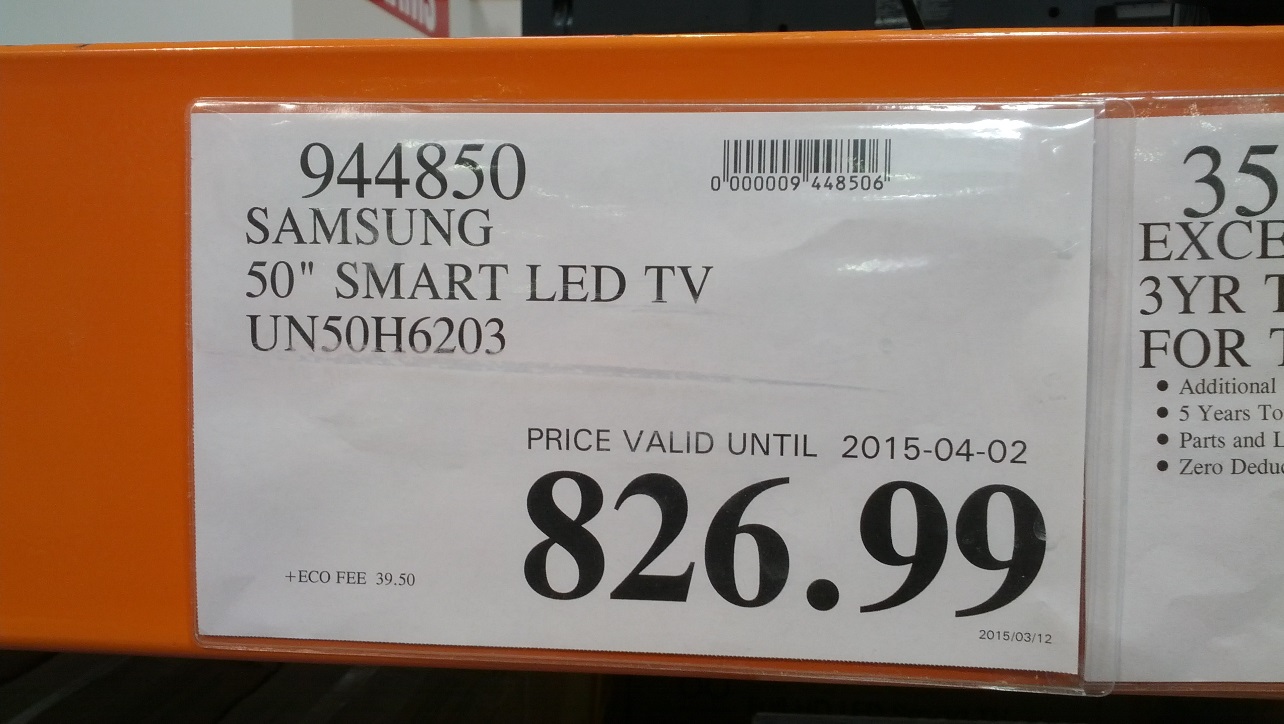 Samsung UN50H6203 50" LED TV Costco Weekender