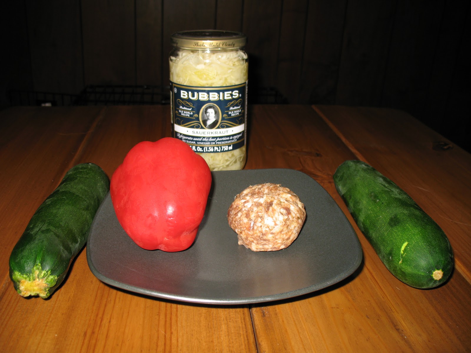 Tiny Serenity Sautéed Sauerkraut with Sausage & Zucchini